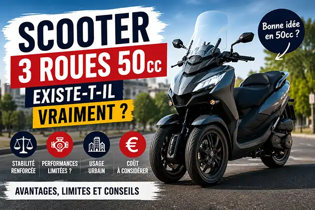 Lire la suite à propos de l’article Scooter 3 roues 50cc : existe-t-il vraiment des modèles ?