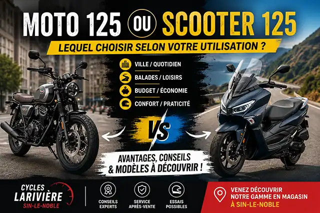 Moto 125 ou scooter 125 lequel choisir selon votre utilisation