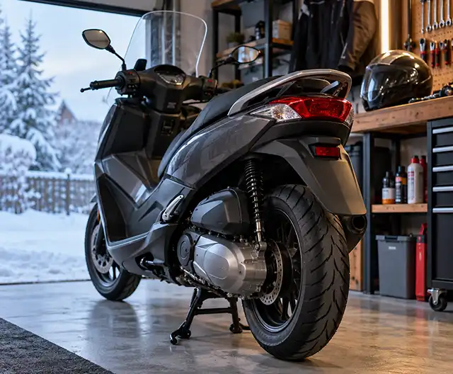 Scooter ou moto immobilisé pendant l’hiver pensez aussi aux pneus 2